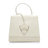 ロエベ バルセロナ ハンドバッグ ショルダーバッグ 2WAY ベージュ ホワイト レザー レディース LOEWE 【中古】